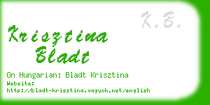 krisztina bladt business card